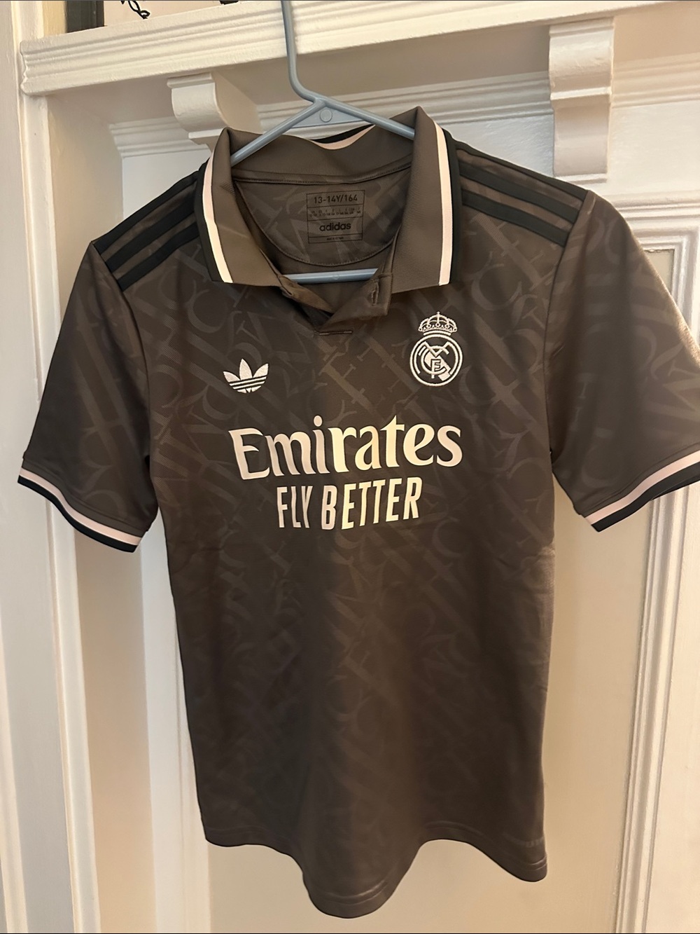 adidas Real Madrid Kids' Brown and Cream Training Jersey